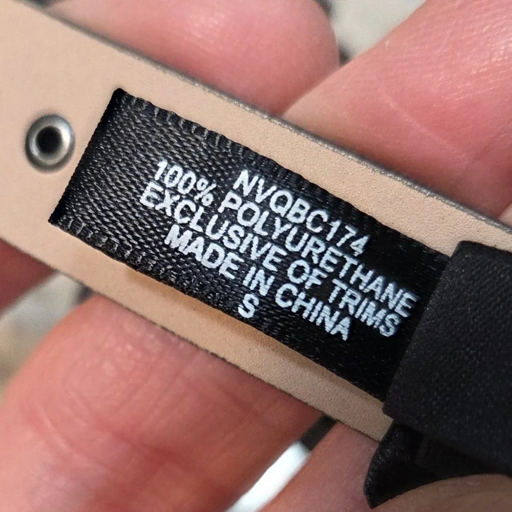 BCBGMAXAZRIA Womens Black Grommet Studded Convertible Harness Belt S‎ NEW